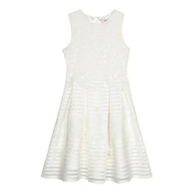 Girls' off white lace dress
